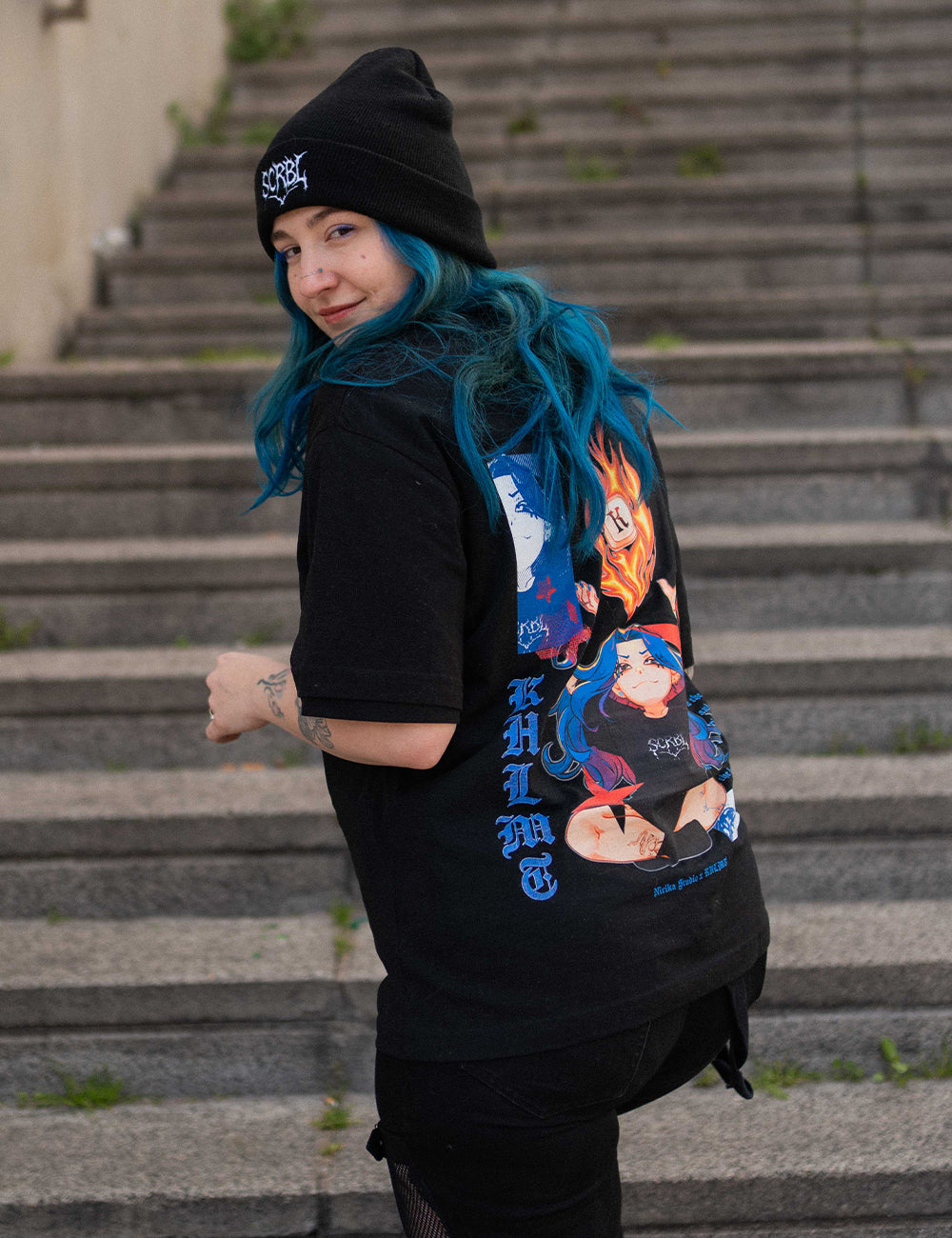 T-Shirt Flamme oversize mixte