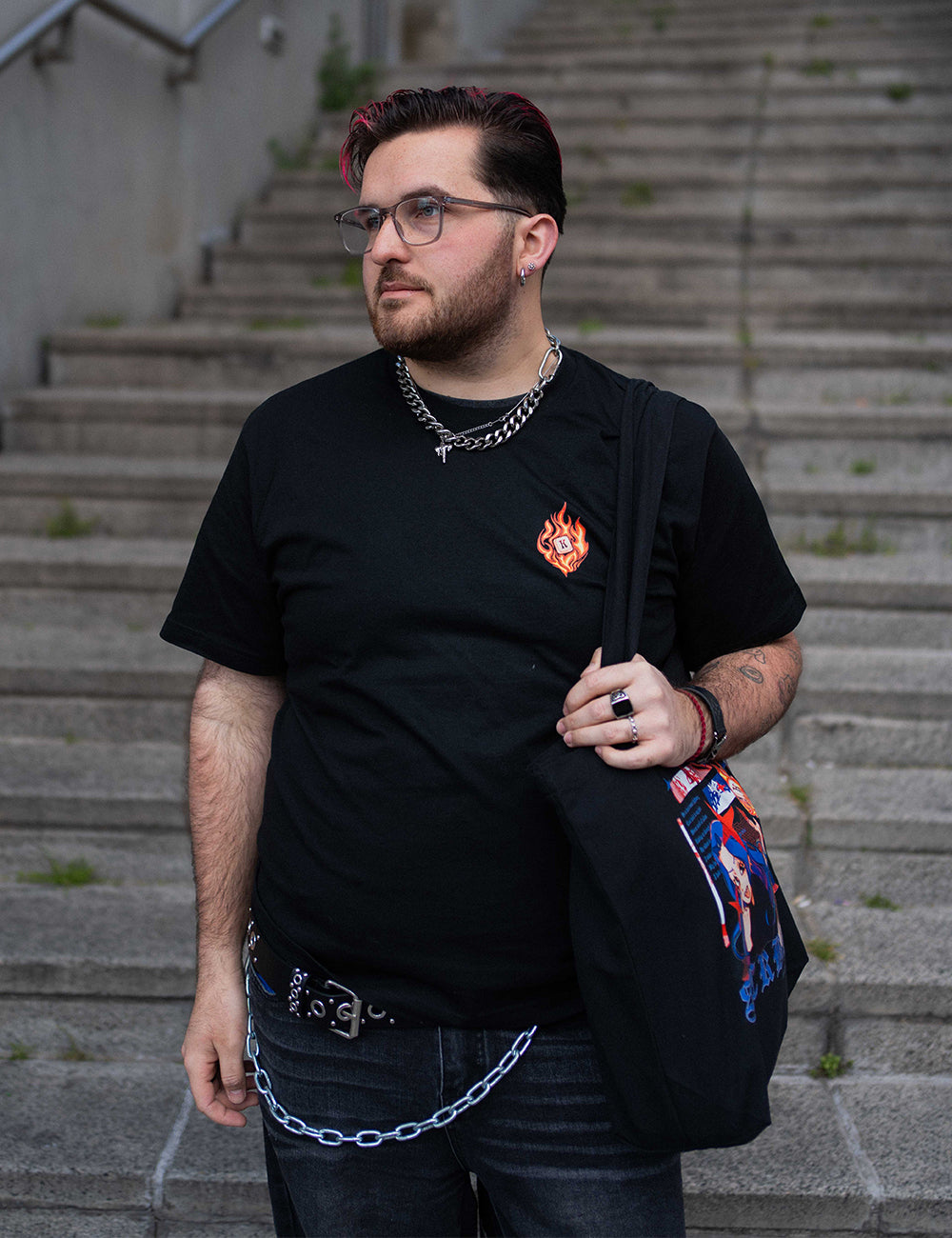 T-Shirt Flamme oversize mixte