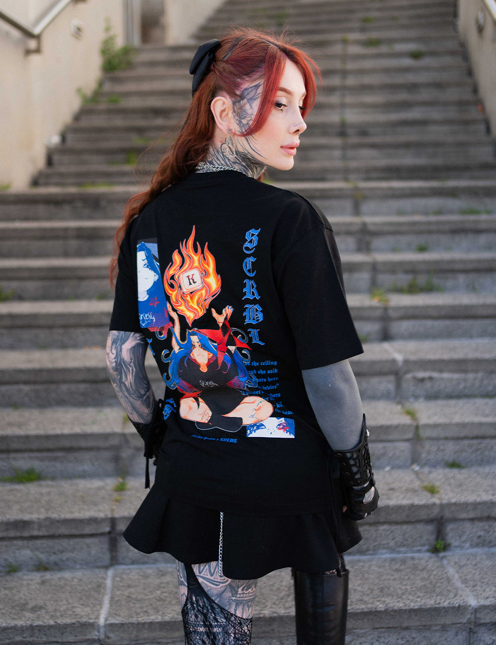 T-Shirt Flamme oversize mixte