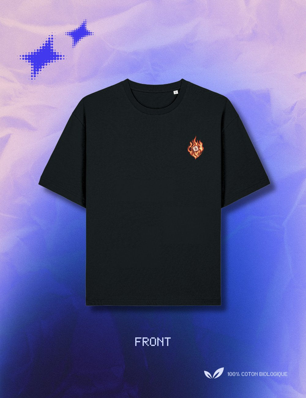 T-Shirt Flamme oversize mixte