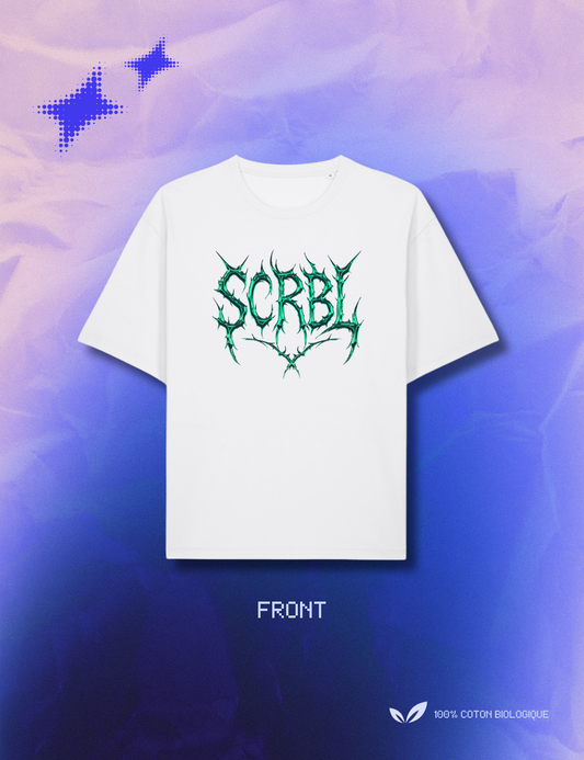 T-SHIRT SCRBL VERT